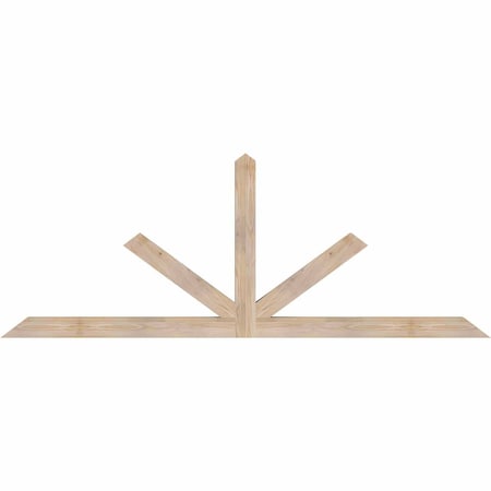 Ekena Millwork Saratoga Smooth Timber Gable Bracket, Douglas Fir, 84"W x 31"H x 3 1/2"D x 3 1/2"F, 9/12 Pitch GBW084X31X0404SAR00SDF